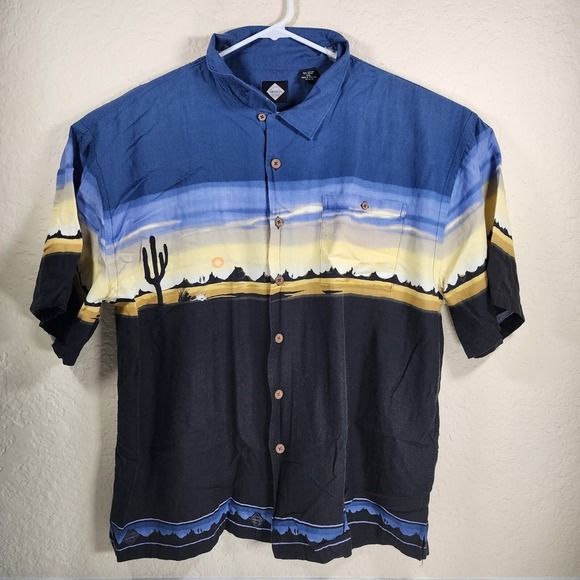 Tabasco Other - Vintage Tabasco Button Down Shirt Mens XXL Desert Scenic Full Print 90s Rayon